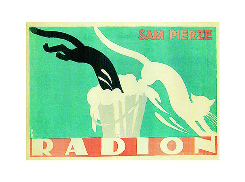 Kultowy plakat Tadeusza Gronowskiego Radion sam pierze , 1925 r.