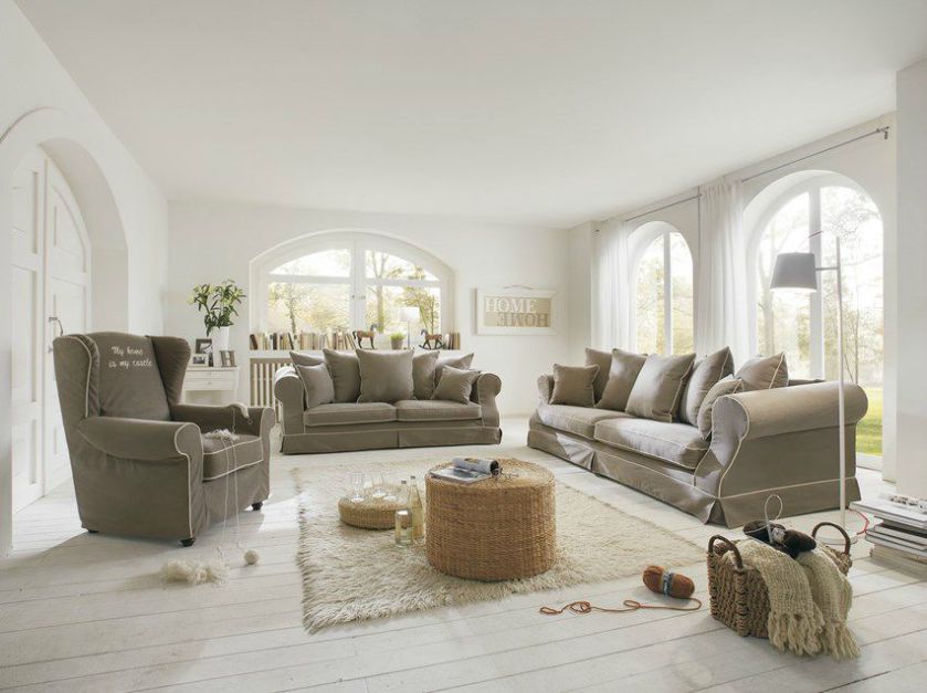 biały salon w stylu skandynawskim