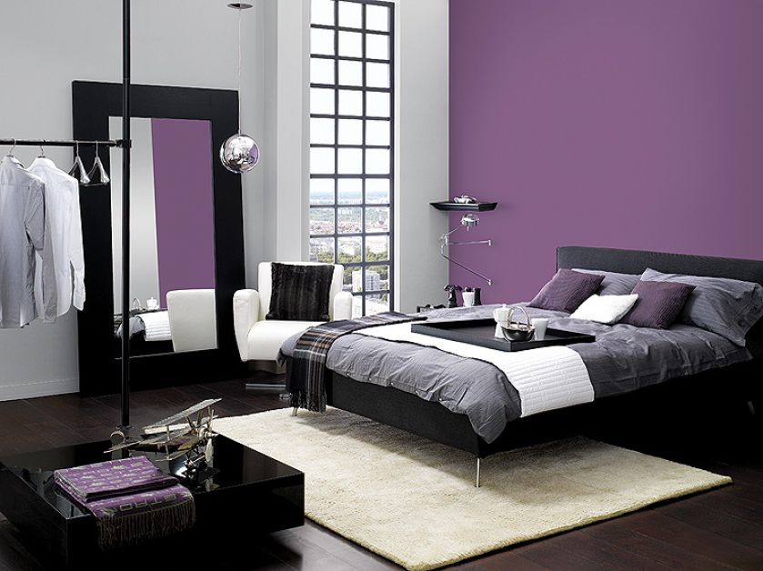 Ściany pomalowano farbą Dulux Kolory Świata Prowansja, kolor Lawendowa Dolina, cena 55 zł/2,5 l, Dulux