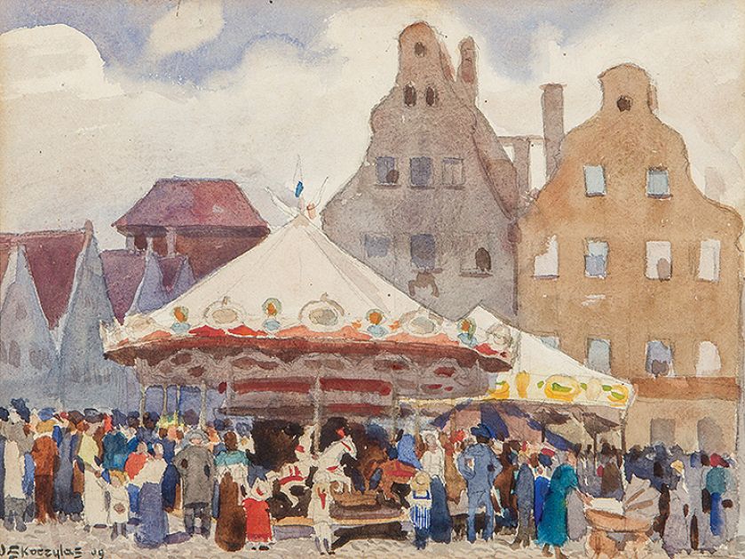 Karuzela , 1909 r., Ostoya, 118. Aukcja Malarstwa i Rzemiosła Artystycznego z 15 grudnia 2012 r.