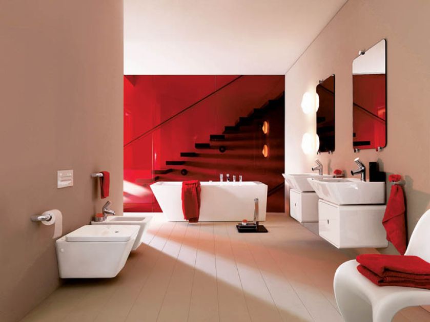 Łazienkę Dot zaprojektował dla Alessi holenderski architekt Wiel Arets: wannę, umywalkę, wc i bidet łączy