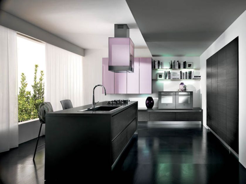 Model Brava z frontami melaminowymi oraz szklanymi kupimy w różnych kolorach, nawet złotym. Ok. 23 000 zł. CUCINE LUBE