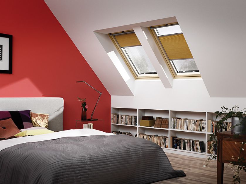 Podwójnie plisowane rolety i markizy z cienkiej siateczki, Velux