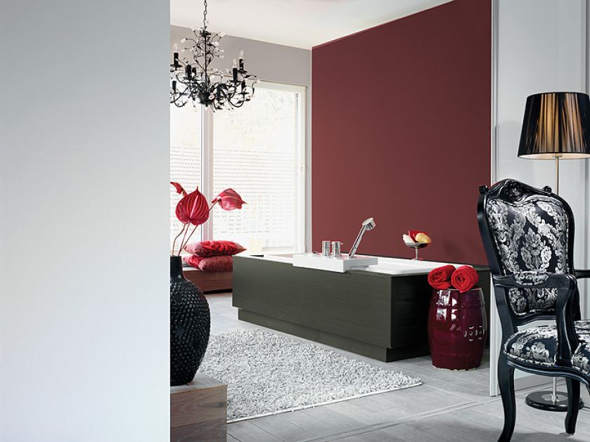 Ściany pomalowane farbami Caparol. Ściany z rumieńcem od Caparola