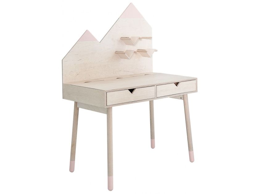 biurko z panelem tylim