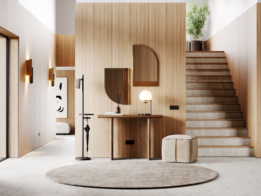 wykończenie ścian w przedpokoju