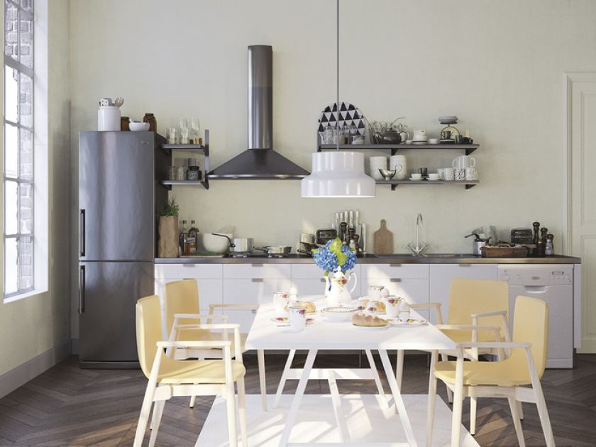 W domu urządzonym w stylu skandynawskim mogą znaleźć się także elementy w jasnych odcieniach pastelowych.