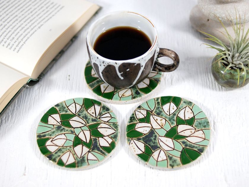 Podkładki pod kubki i filiżanki, 10FingersArt, Pakamera.pl