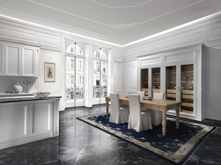 Kuchnia Castagna Cucine. Kuchnia z ręcznie rzeźbionymi detalami