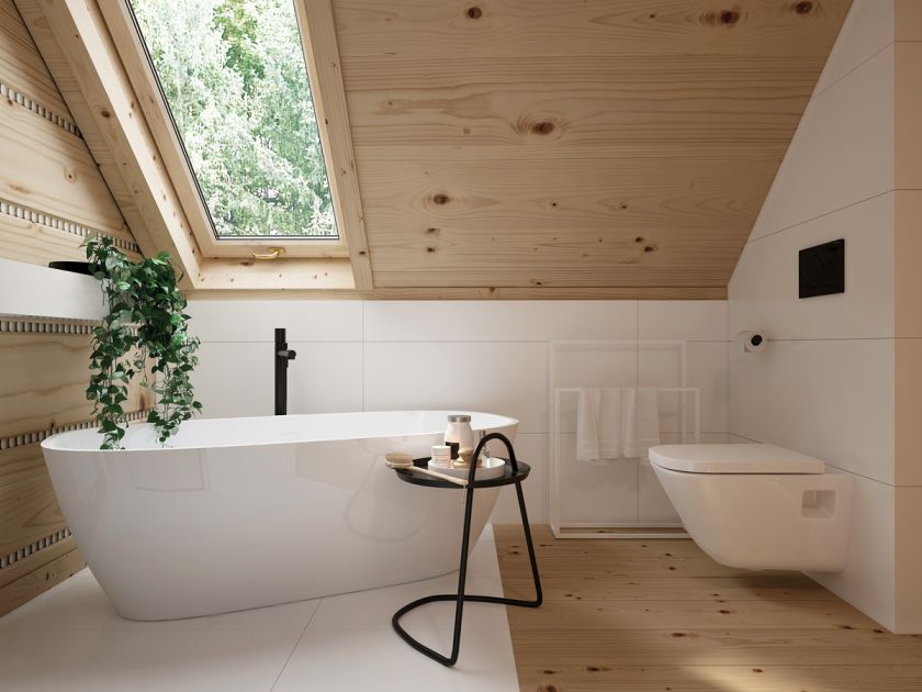 łazienki ze skosem galeria