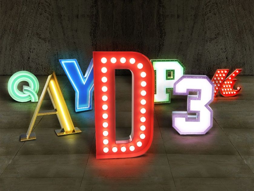 Litery, numery i symbole - lampy w takich formach proponuje portugalska firma Delightfull.