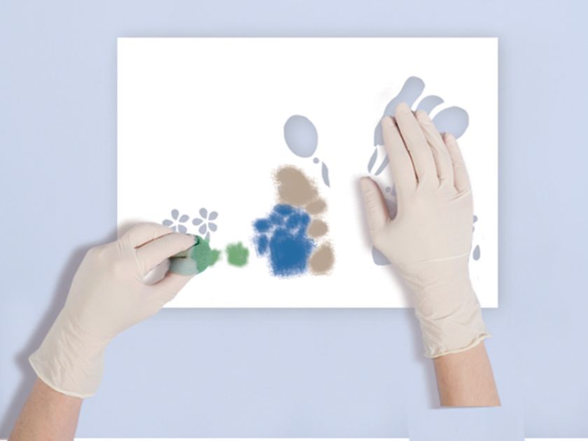 Malujemy szablon. Krok 3. Wzór do dziecięcego pokoju