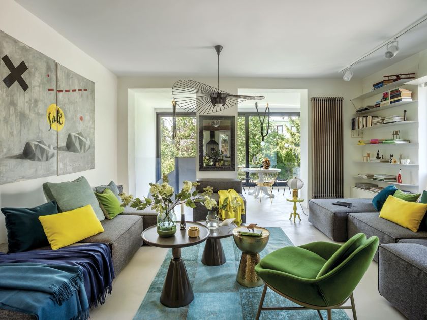 nowoczesny salon kolory