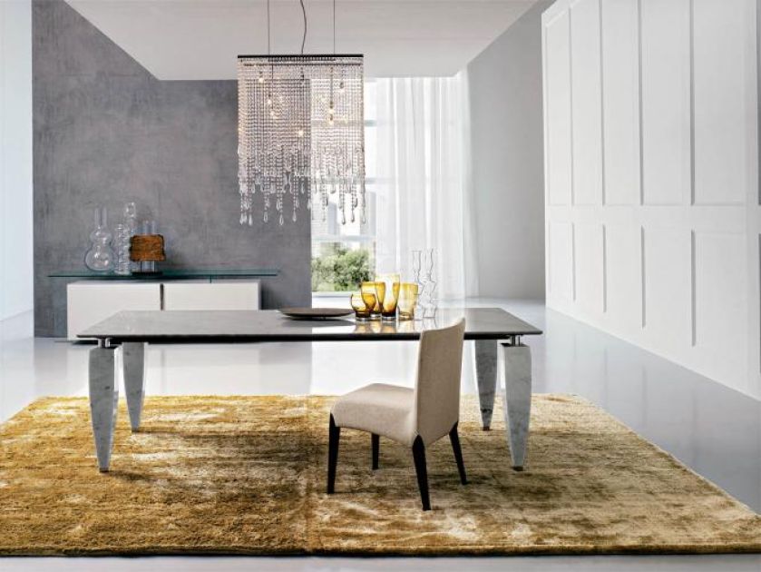 Stół Cervino z marmurowymi nogami. CATTELAN ITALIA