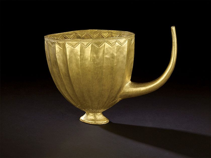 Sumeryjski złoty kufel do piwa, 2500 p.n.e., British Museum