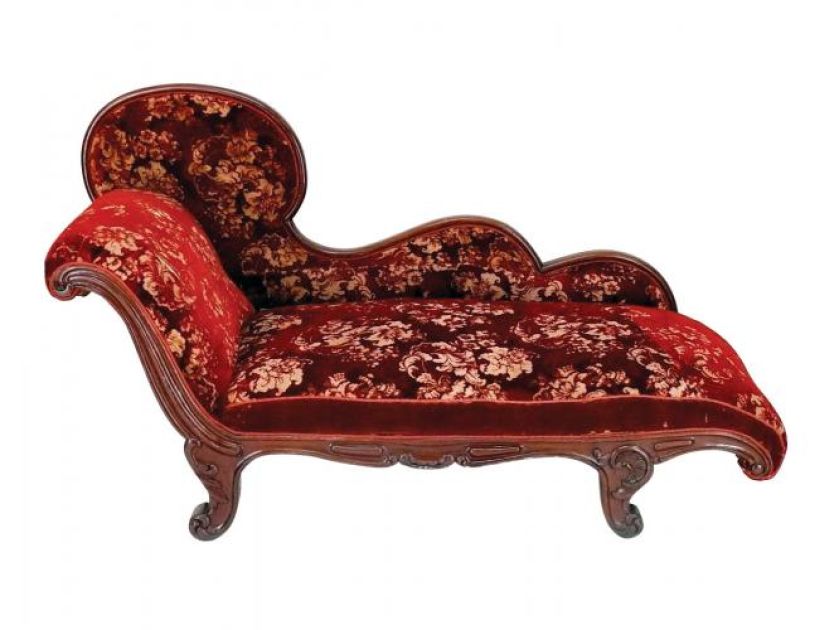 Szezlong orzechowy Ludwik Filip, ok. 1860 r., ANTYK.NET.PL.