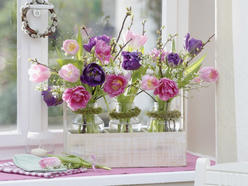 tulipany dekoracje do domu