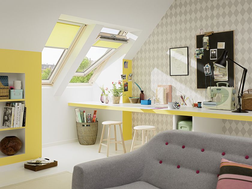 Tych rolet po zwinięciu prawie nie widać, bo mają bardzo wąskie aluminiowe prowadnice, do wyboru 37 kolorów, od