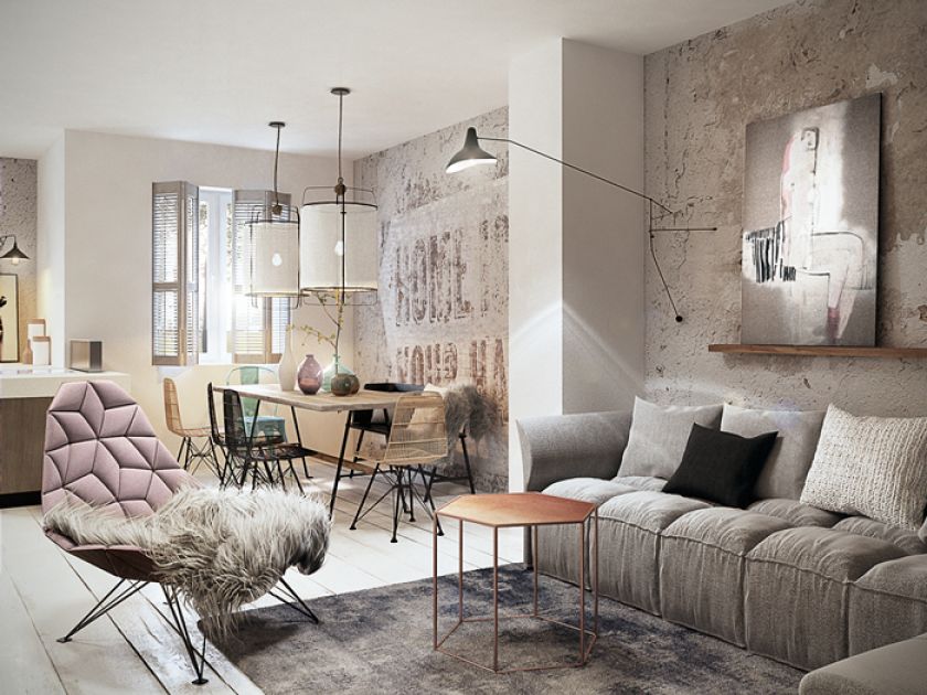 dekoracje do salonu w stylu skandynawskim