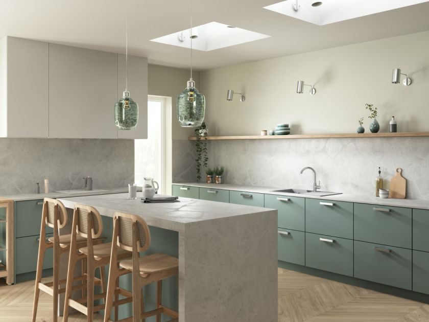 zielone szafki kuchenne