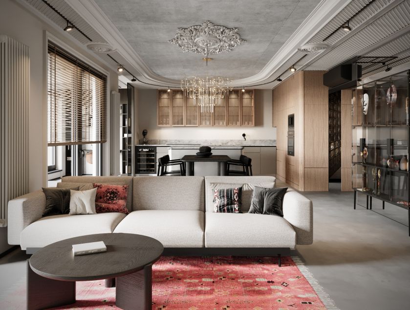 eklektyczny apartament w Krakowie