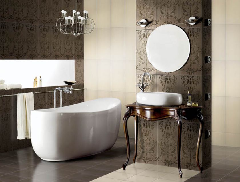 Do ozdobnych płytek najlepiej pasuje klasyzna konsolka. Kolekcja Valentina. CERSANIT