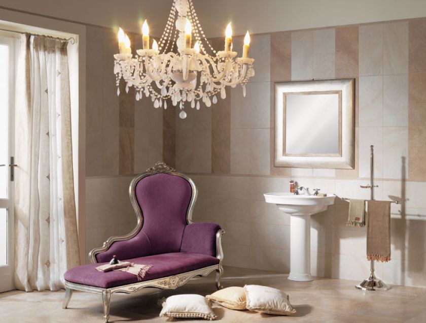 Seria Pierre de Cluny to propozycja Cerabati (Marazzi Francja) na łazienkę haute couture. STEPIM