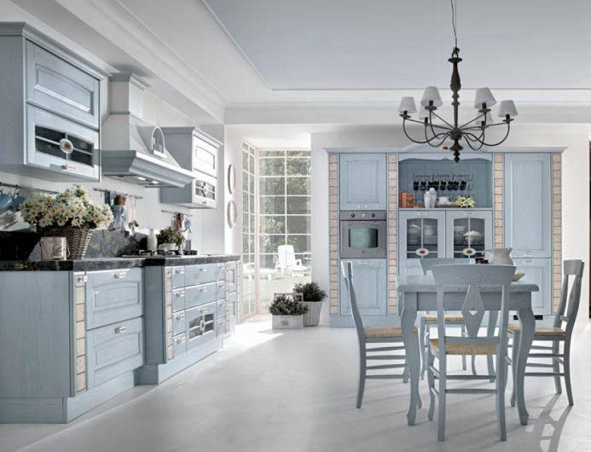 Jak w prowansji: kuchnia Veronica, ronty można zamówić w sześciu różnych kolorach. CUCINE LUBE