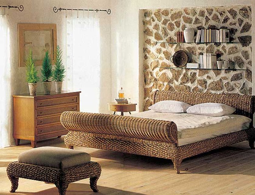 Drewno i rattan to idealne towarzystwo dla kamienia. Aranżacja RATTAN PRESTIGE