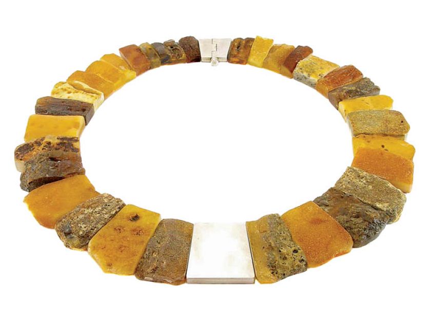 Bursztynowy naszyjnik. Projekt i wykonanie - Marcin Zaremski.