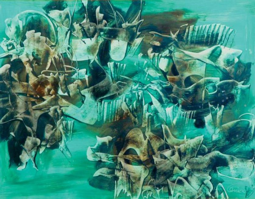 Alfred Lenica- Bez tytułu , 1960 r., cw 8000 zł, REMPEX