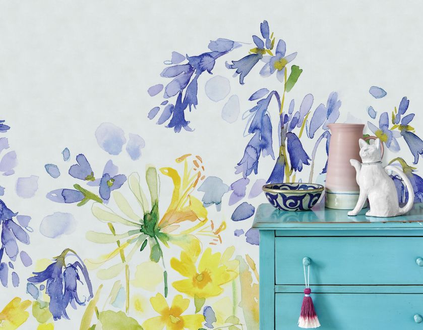 Duże kwiaty zobaczymy również w wiosennej kolekcji brytyjskiej marki Bluebellgray.