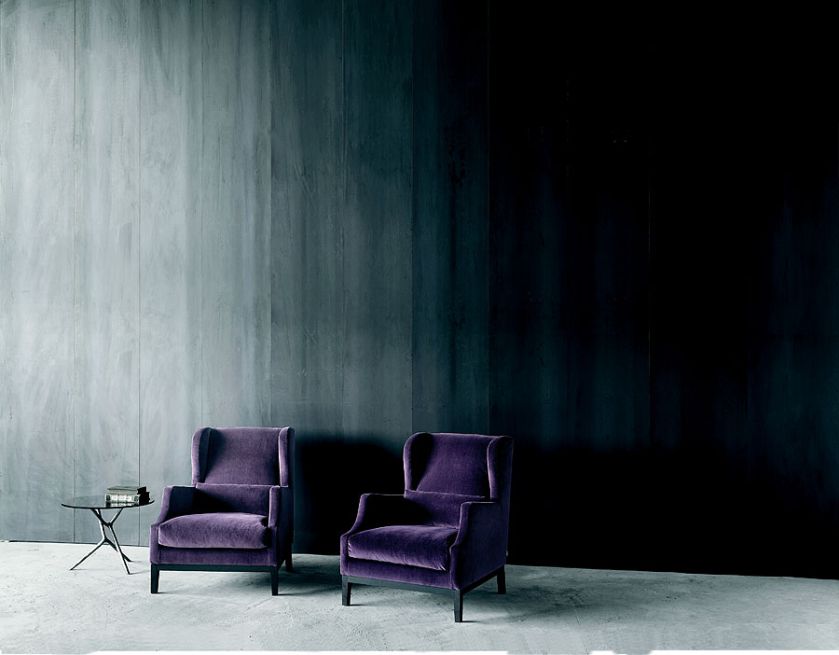 Chauffeuse - aksamitne i stylowe fotele włoskiej marki Living Divani, 10 500 zł za mebel, Kari Mobili.