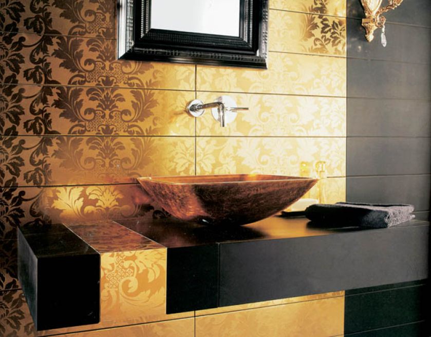 Rodem z gorącej Hiszpanii - glazura Damasco Pere Golden firmy Dune inspirowana barokiem (158 zł/szt.)