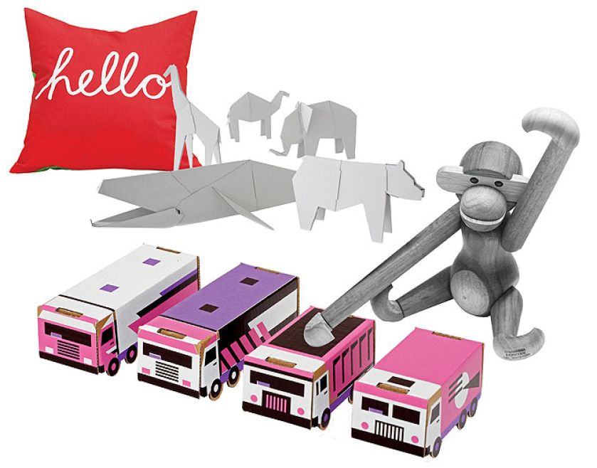 Poducha od Karin Mannerstal, papierowe zoo to nowość włoskiej firmy Magis, świat z tektury: samochody,