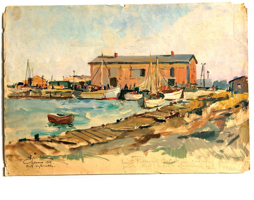 Antoni Suchanek Port rybacki , 1946. Antoni Suchanek: malarz morza