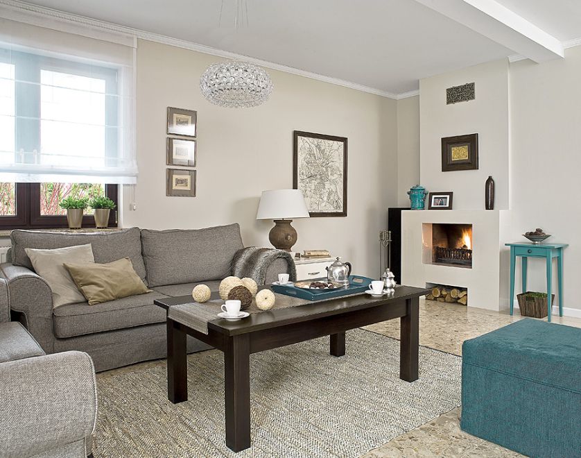 Nietypowy kolor przewodni to ryzyko - jeden źle dobrany akcent może zepsuć cały efekt. Beże okazały sie bezpiecznym tłem.