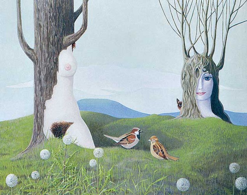 Kazimierz Mikulski Widok z mojego okna , 1977 r., Muzeum Narodowe w Krakowie.