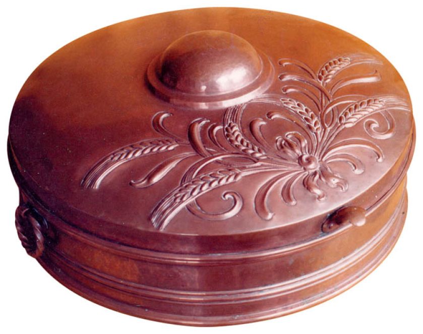 Miedziany pojemnik na chleb, art nouveau, Niemcy, XIX/XX w., MUSEUM DER BROTKULTUR, ULM, WWW.MUSEUM-BROTKULTUR.DE