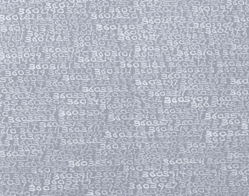 Roman Opałka, Detal 3595783-3613343 (fragment), fot. galeria ATLAS SZTUKI