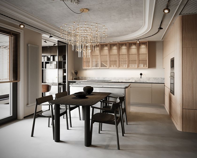 eklektyczne wnętrze pełne kontrastów