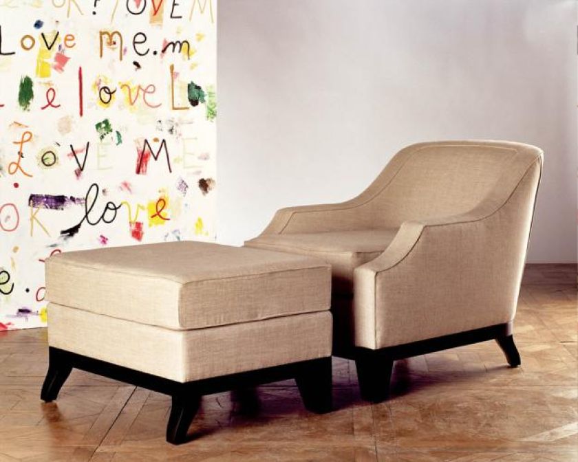 Rabih Hage Fotel i podnóżek Hermitage.