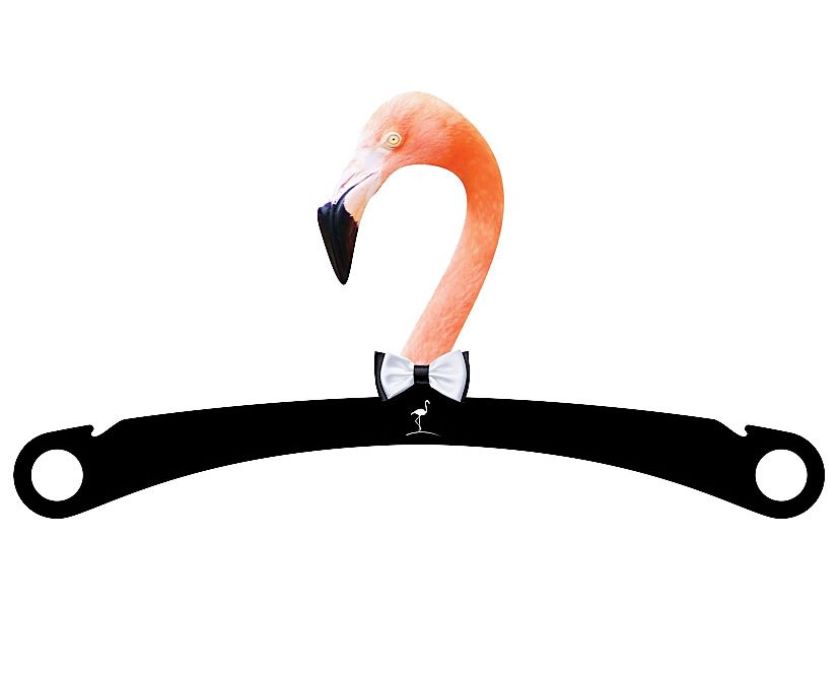 Wieszak z pleksi z nadrukiem głowy flaminga polskiej marki Bahabay, 29 zł.