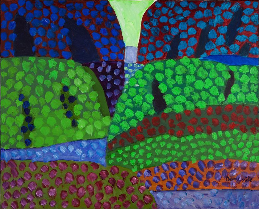 Poz.75. Tadeusz Dominik Pejzaż, 2000 olej, płótno 81x100 cm Cena wywoławcza: 30 000 zł