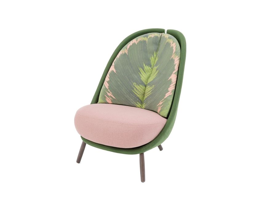 CALATEA, eklektyczny fotel z modnym motywem liścia palmy, PIANCA, cristinacelestino.com