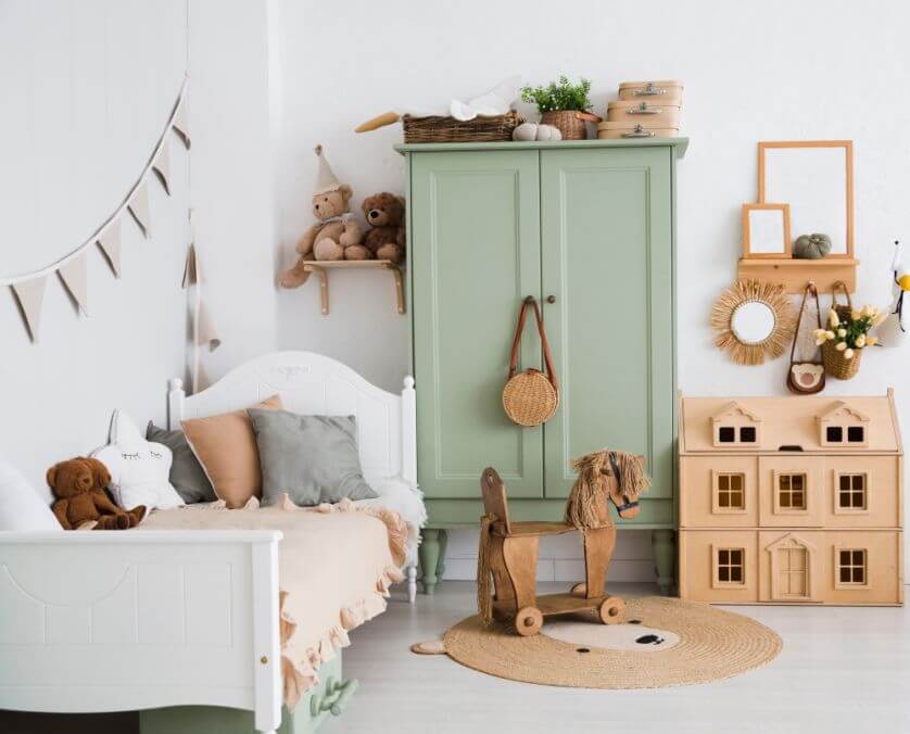 kącik zabaw w pokoju dziewczynki