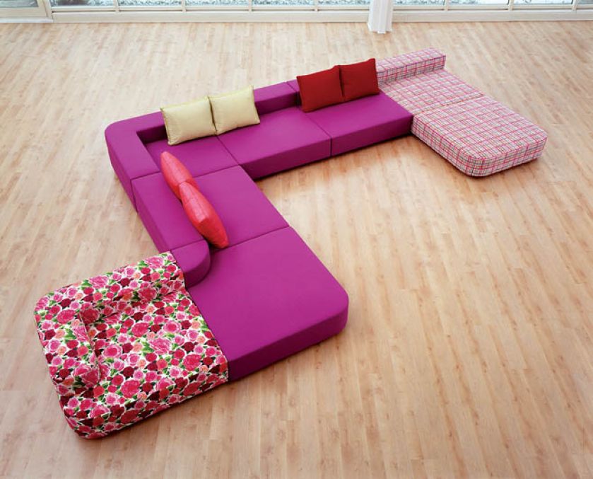 Kanapa jak wąż - Edra. Projekt: CHRISTOPHE PILLET