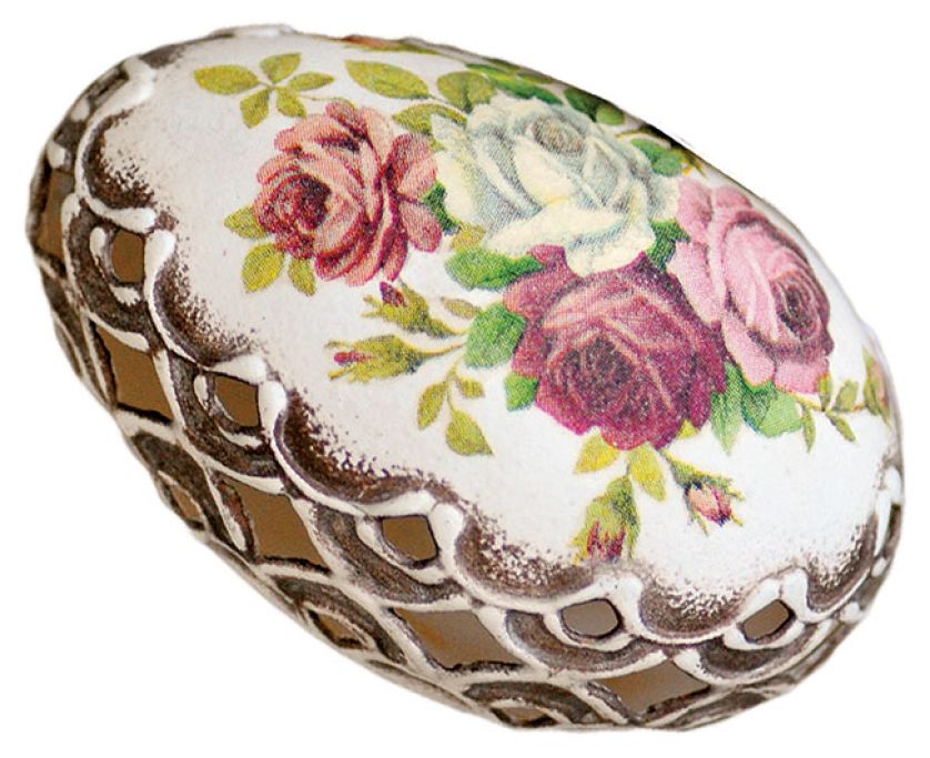 Z gęsich jaj, zdobione decoupage’em, projekty Sylwii Serwin.
