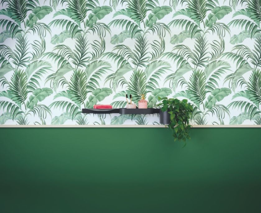 zielone ściany w łazience