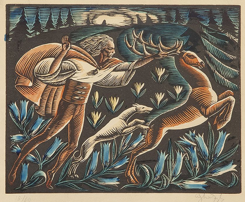 Łowy , ok. 1920 r., Desa Unicum, 7. Aukcja Prac na Papierze z 26 kwietnia 2012 r.